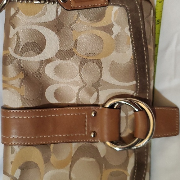 EUC:  Coach 'Chelsea Sateen' Optic Signature Shoulder Bag - Picture 2 of 13